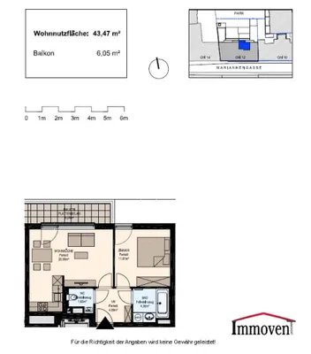 2-Zimmer-Wohnung mieten in Wien – 43 m², € 1.129 – Bild 8 von 8
