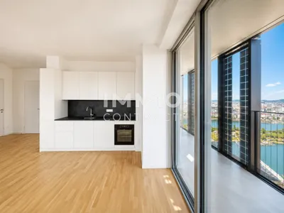 3 Zimmer mit Weitblick und 39m2 Loggia: U1 Donauinsel - DC2 Tower