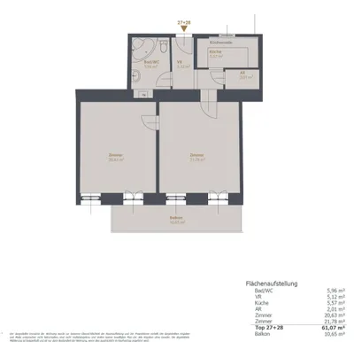 2-Zimmer-Wohnung kaufen in Wien – 61,07 m², € 309.000 – Bild 10 von 10