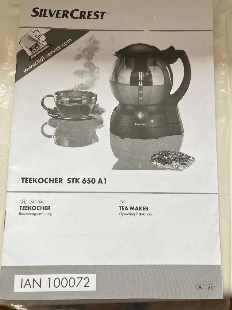 SilverCrest Elektrischer Teekocher, € 10,- (9500 Villach)