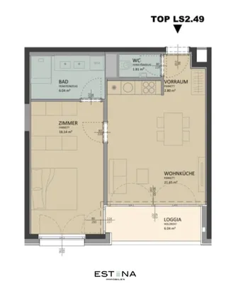 2-Zimmer-Wohnung kaufen in Wien – 50,44 m², € 319.500 – Bild 13 von 13