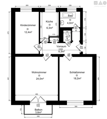 3-Zimmer-Wohnung mieten in Steyr – 78,6 m², € 803 – Bild 1 von 4