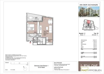 2-Zimmer-Wohnung mieten in Wien – 45,45 m², € 1.010 – Bild 10 von 10
