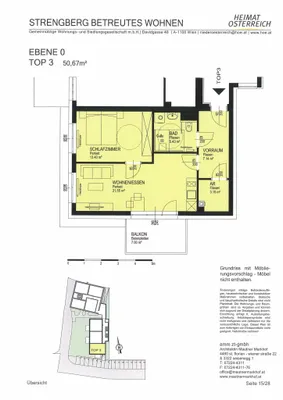 2-Zimmer-Wohnung mieten in Amstetten – 50,63 m², € 757 – Bild 17 von 17
