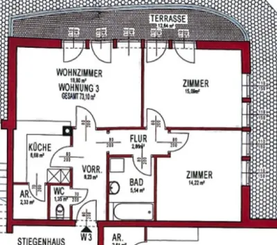 3-Zimmer-Wohnung mieten in Salzburg-Umgebung – 72,11 m², € 1.035 – Bild 3 von 3