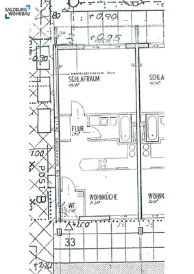 2-Zimmer-Wohnung mieten in Salzburg Stadt – 49 m², € 875 – Bild 2 von 2