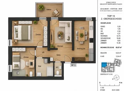 2-Zimmer-Wohnung kaufen in Rohrbach – 41 m², € 151.245 – Bild 18 von 24