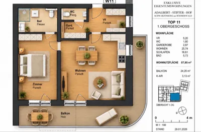 2-Zimmer-Wohnung kaufen in Rohrbach – 41 m², € 151.245 – Bild 15 von 24