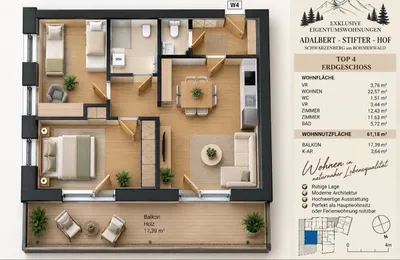 2-Zimmer-Wohnung kaufen in Rohrbach – 41 m², € 151.245 – Bild 8 von 24