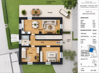 2-Zimmer-Wohnung kaufen in Rohrbach – 41 m², € 151.245 – Bild 22 von 24