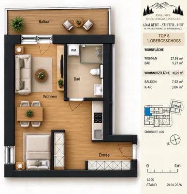 2-Zimmer-Wohnung kaufen in Rohrbach – 41 m², € 151.245 – Bild 12 von 24
