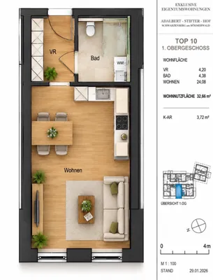 2-Zimmer-Wohnung kaufen in Rohrbach – 41 m², € 151.245 – Bild 14 von 24