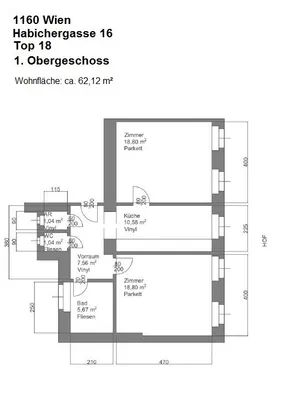 2-Zimmer-Wohnung kaufen in Wien – 62,16 m², € 249.000 – Bild 19 von 20