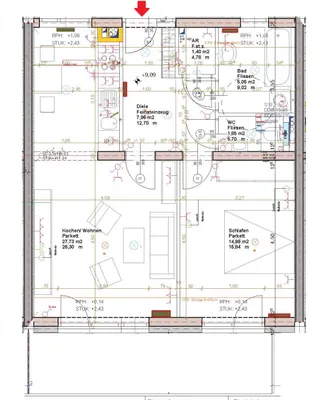 2-Zimmer-Wohnung mieten in Graz – 58,9 m², € 793 – Bild 2 von 11