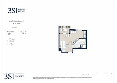 1-Zimmer-Wohnung kaufen in Wien – 26,82 m², € 279.000 – Bild 15 von 15