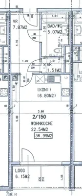 1-Zimmer-Wohnung mieten in Wien – 43,14 m², € 584
