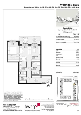2-Zimmer-Wohnung mieten in Graz – 68,32 m², € 911 – Bild 12 von 14