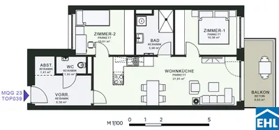 3-Zimmer-Wohnung mieten in Graz – 63,43 m², € 944 – Bild 16 von 16