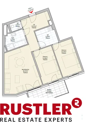 3-Zimmer-Wohnung mieten in Wien – 71,82 m², € 1.349 – Bild 12 von 12