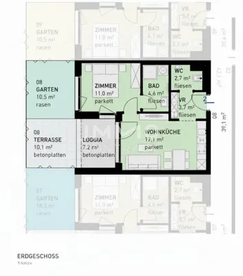 2-Zimmer-Wohnung kaufen in Wien – 39,1 m², € 299.500 – Bild 10 von 10