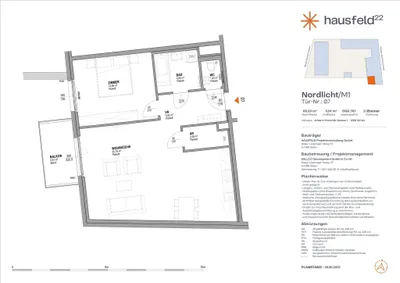 Unbefristete Neubau-Mietwohnung im Oberen Hausfeld Top 2.07 | Termin online buchen: www.hausfeld22.at/nordlicht – Bild 2
