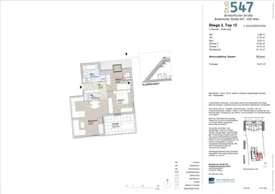 3-Zimmer-Wohnung kaufen in Wien – 70,74 m², € 609.000 – Bild 1 von 7