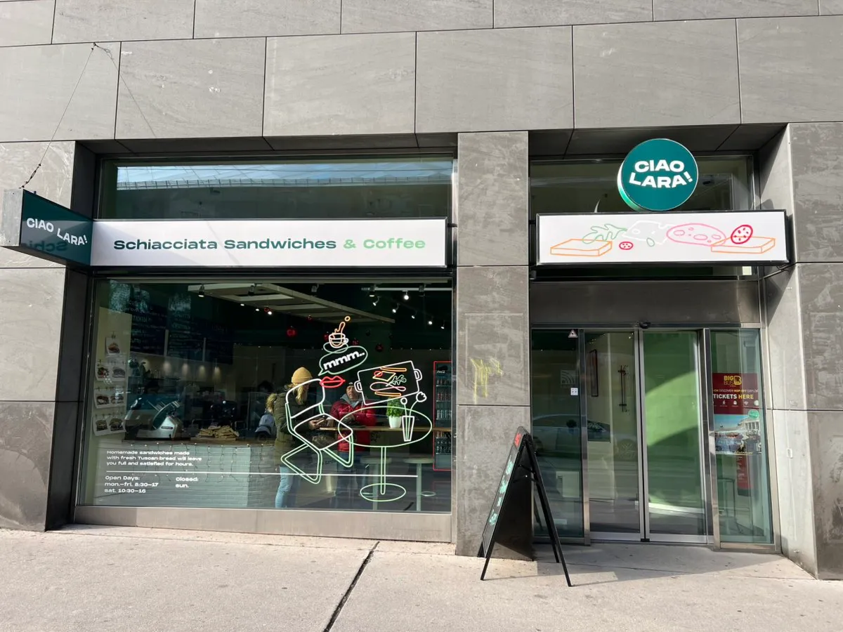 Top Lage!!! Direkt beim Schwedenplatz, am Anfang der Taborstraße: Coffee- & Sandwich-Shop - Nachmieter gesucht. - Ansicht 2
