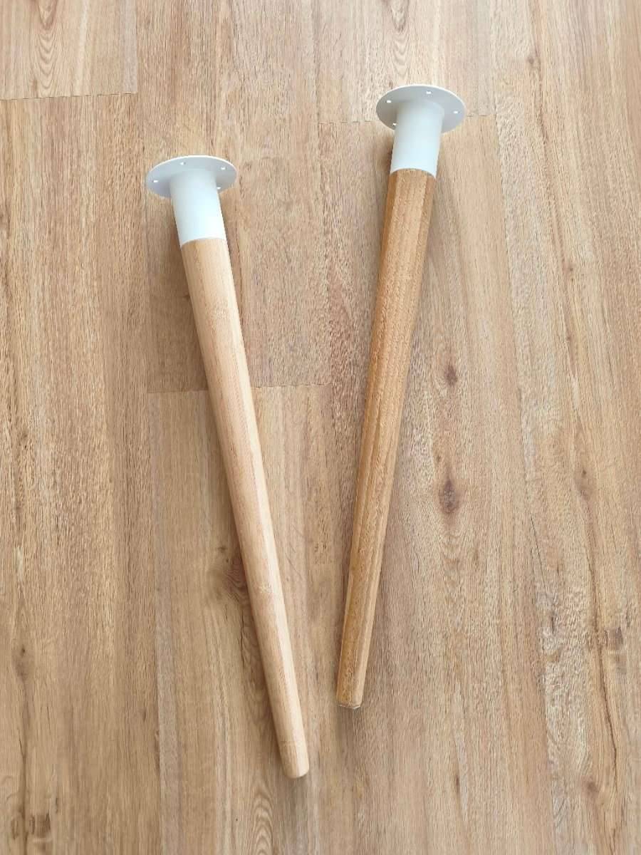 2 Stk. Tischfe HILVER von IKEA Bein konisch, Bambus, 70 cm,  20,- (4741  Wendling) - willhaben