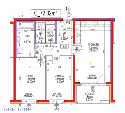 3-Zimmer-Wohnung mieten in Neunkirchen – 78,09 m², € 836 – Bild 14 von 14
