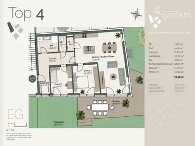 3-Zimmer-Wohnung kaufen in Graz – 94 m², € 717.288 – Bild 6 von 6