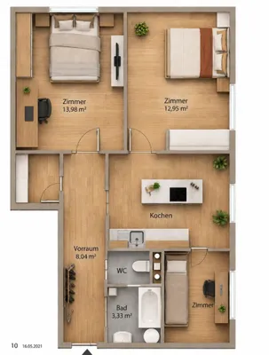 4-Zimmer-Wohnung kaufen in Klagenfurt – 57 m², € 209.000 – Bild 8 von 8
