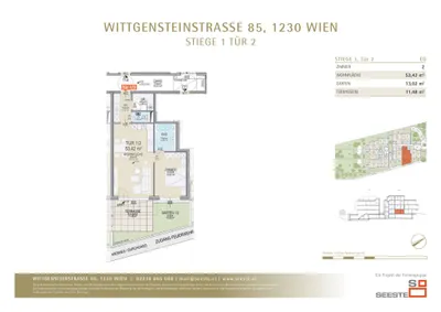 2-Zimmer-Wohnung kaufen in Wien – 53,19 m², € 429.000 – Bild 3 von 3