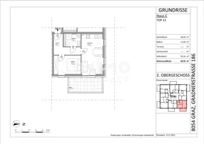 2-Zimmer-Wohnung mieten in Graz – 40,82 m², € 620 – Bild 13 von 13