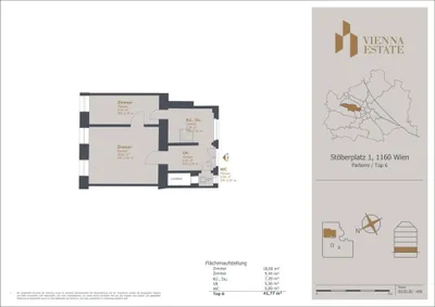 2-Zimmer-Wohnung kaufen in Wien – 41,77 m², € 154.500 – Bild 9 von 9