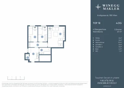 3-Zimmer-Wohnung kaufen in Wien – 57,22 m², € 199.000 – Bild 9 von 9