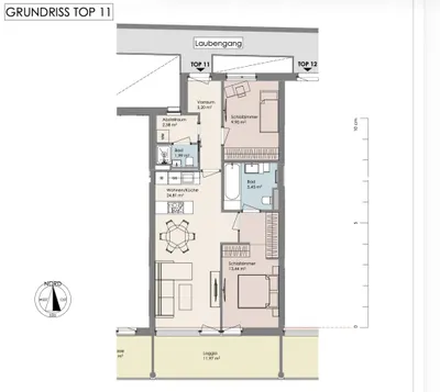 3-Zimmer-Wohnung kaufen in Mödling – 63,37 m², € 502.000 – Bild 8 von 8
