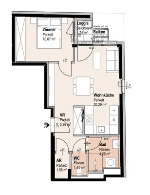 2-Zimmer-Wohnung kaufen in Wien – 43,62 m², € 374.100 – Bild 14 von 14