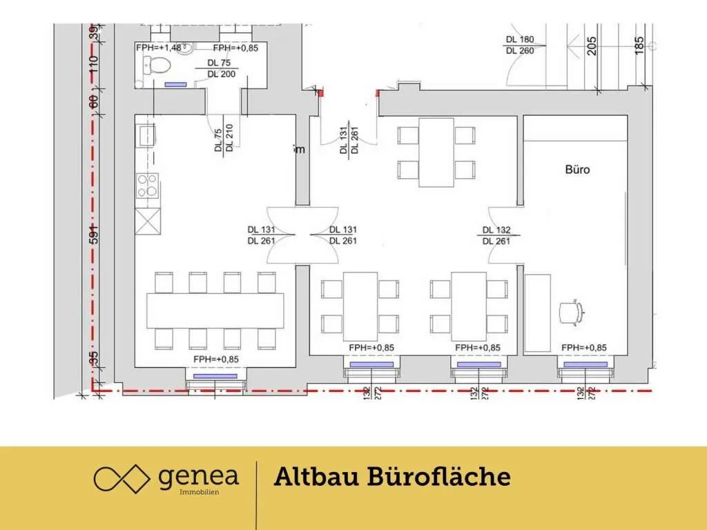 Flexible Büroflächen (68,45 m² & 60,53 m²) - einzeln oder gemeinsam anmietbar im repräsentativen Altbau - Ansicht 2