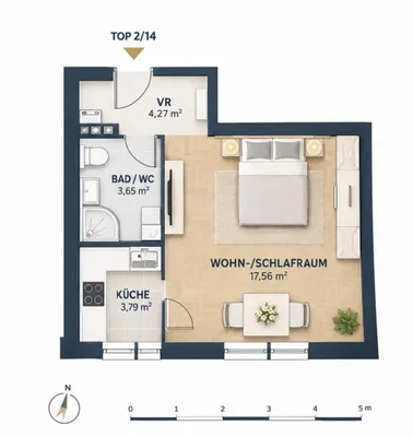 Wohnung kaufen in Wien – 30 m², € 199.000 – Bild 7 von 7