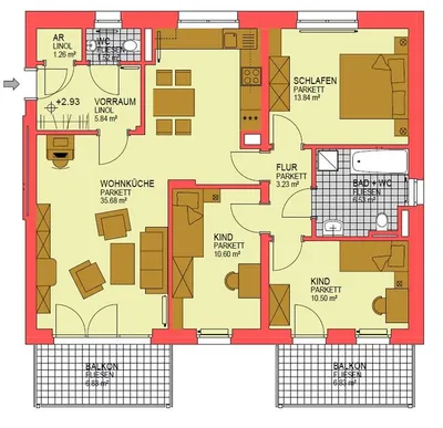 4-Zimmer-Wohnung mieten in Liezen – 89 m², € 1.107 – Bild 3 von 3