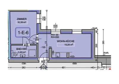 Wohnung mieten in Horn – 29,47 m², € 330 – Bild 5 von 5