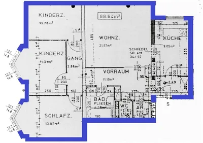 Geförderte 4-Zimmer Mietwohnung | ca. 88 m² | Obergeschoss, photo 1