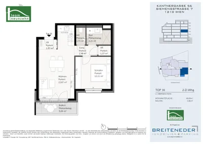 Immobilie kaufen in Wien – 46,69 m², € 289.000 – Bild 14 von 14