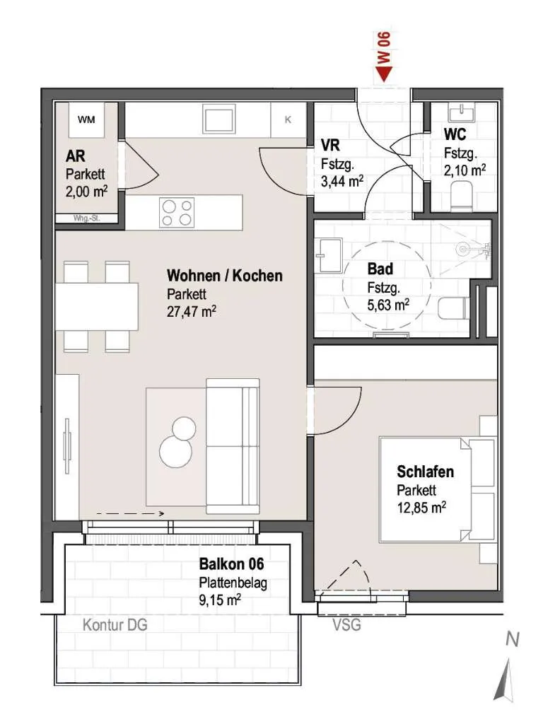 Wohnung – Saalbach-Hinterglemm, Achrain, Katastralgemeinde Saalbach - Ansicht 3