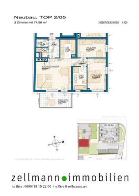 3-Zimmer-Wohnung mieten in Mödling – 74,9 m², € 1.340 – Bild 10 von 10