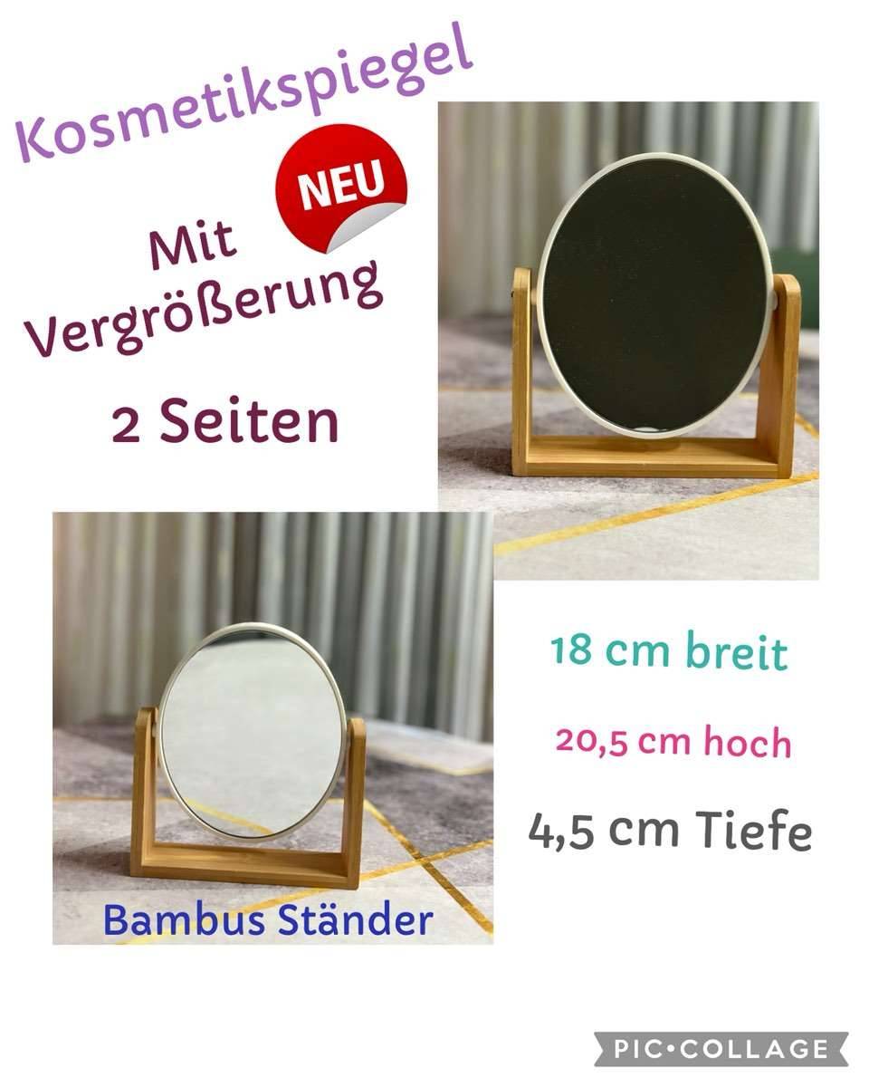 Kosmetik Spiegel - Neu ! Mit Bambus Stnder und Vergrerung mit 2 Seiten,   10,- (1120 Wien) - willhaben
