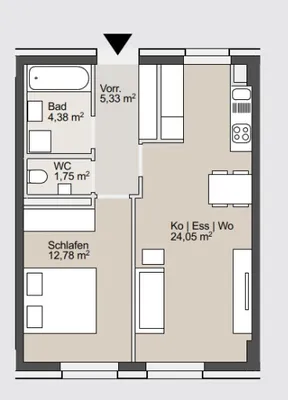 2-Zimmer-Wohnung kaufen in Graz – 48 m², € 180.000 – Bild 7 von 7