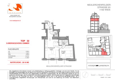 2-Zimmer-Wohnung kaufen in Wien – 39,16 m², € 235.000 – Bild 12 von 12