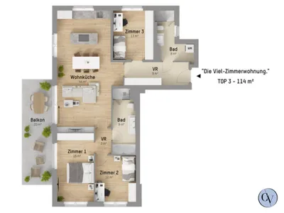 4-Zimmer-Wohnung kaufen in Wien – 114,75 m², € 819.900 – Bild 9 von 9