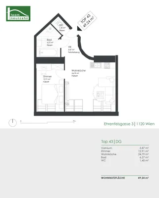2-Zimmer-Wohnung kaufen in Wien – 49,24 m², € 229.000 – Bild 23 von 23